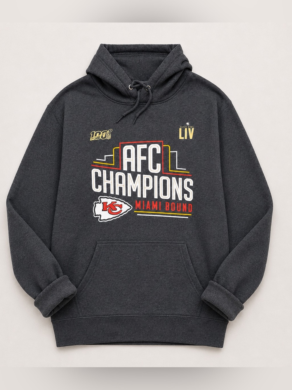 Kansas City Chiefs AFC Champions Super Bowl LIV Miami Bound Hoodie 2XL